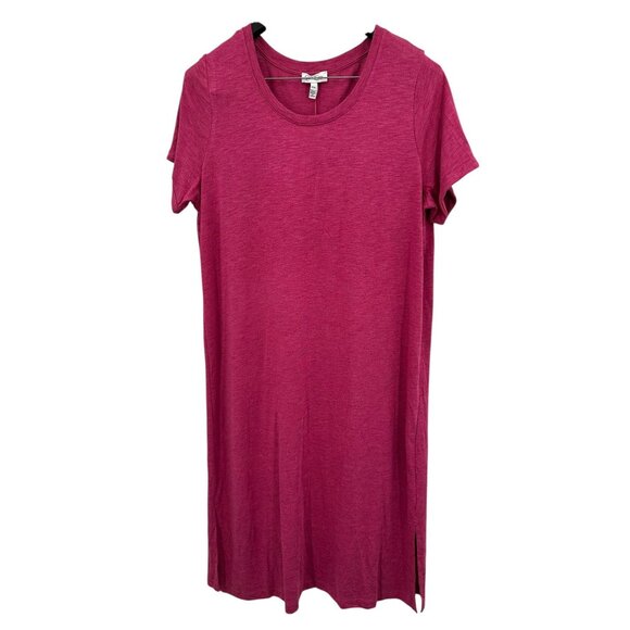 Jessica Simpson Raspberry Red Midi T-Shirt Casual Lounge Short Sleeve Dress XXL - Picture 2 of 7